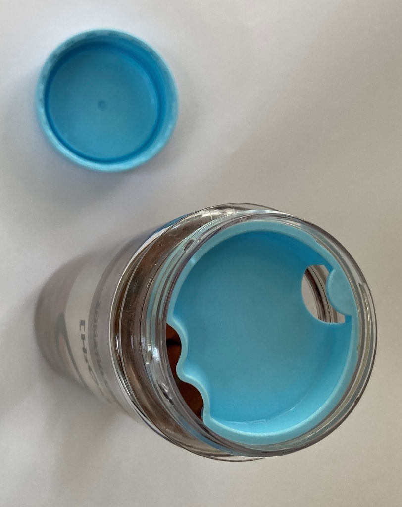 Water Bottle for Qelby Ceramic Balls-light blue cap